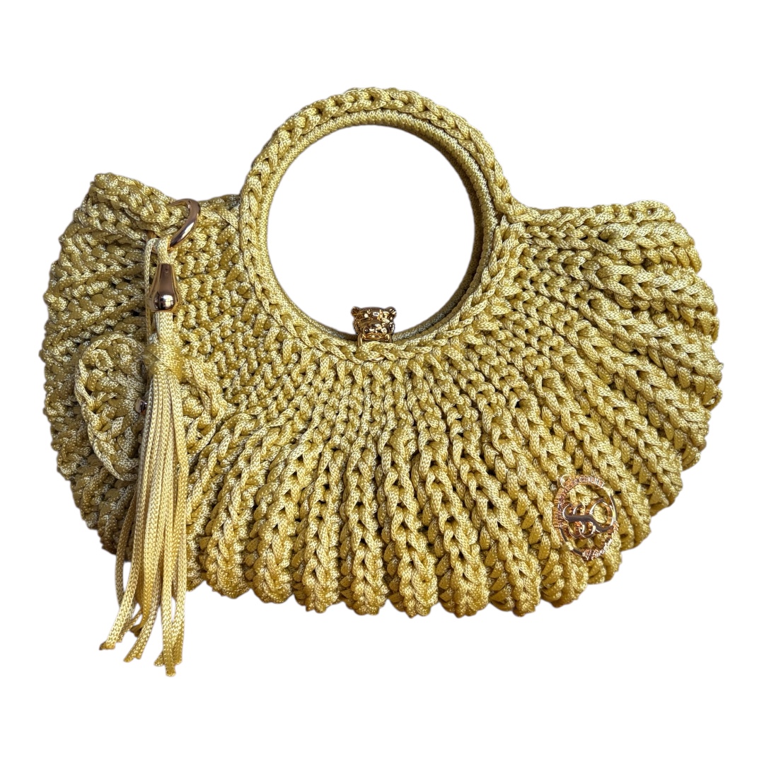 Silva Stitches Crochet Shell Bag Almond - Image 2