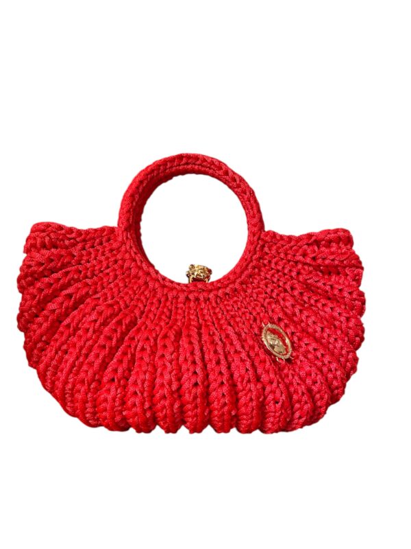 Silva Stitches Crochet Shell Bag Red