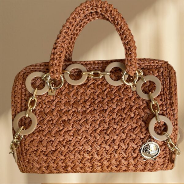 Grace Terracota Crochet Tote Bag