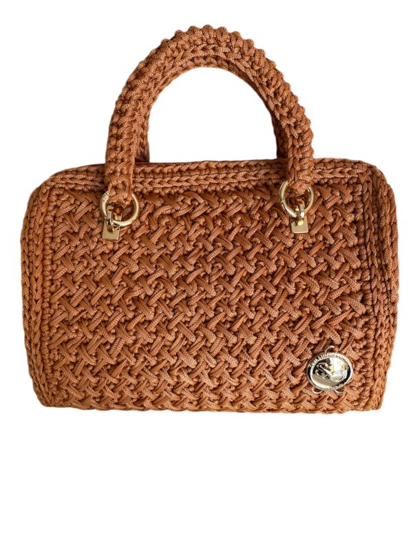 Grace Terracota Crochet Tote Bag - Image 3