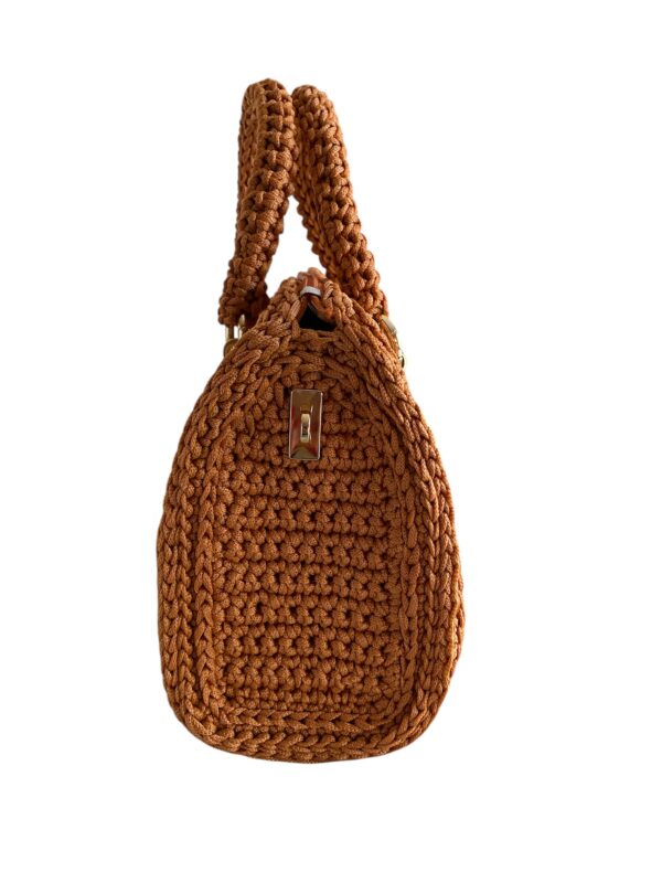 Grace Terracota Crochet Tote Bag - Image 4