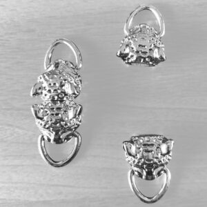Tiger Head Magnetic Clasp Silver